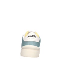 Sneakers in pelle e tessuto 