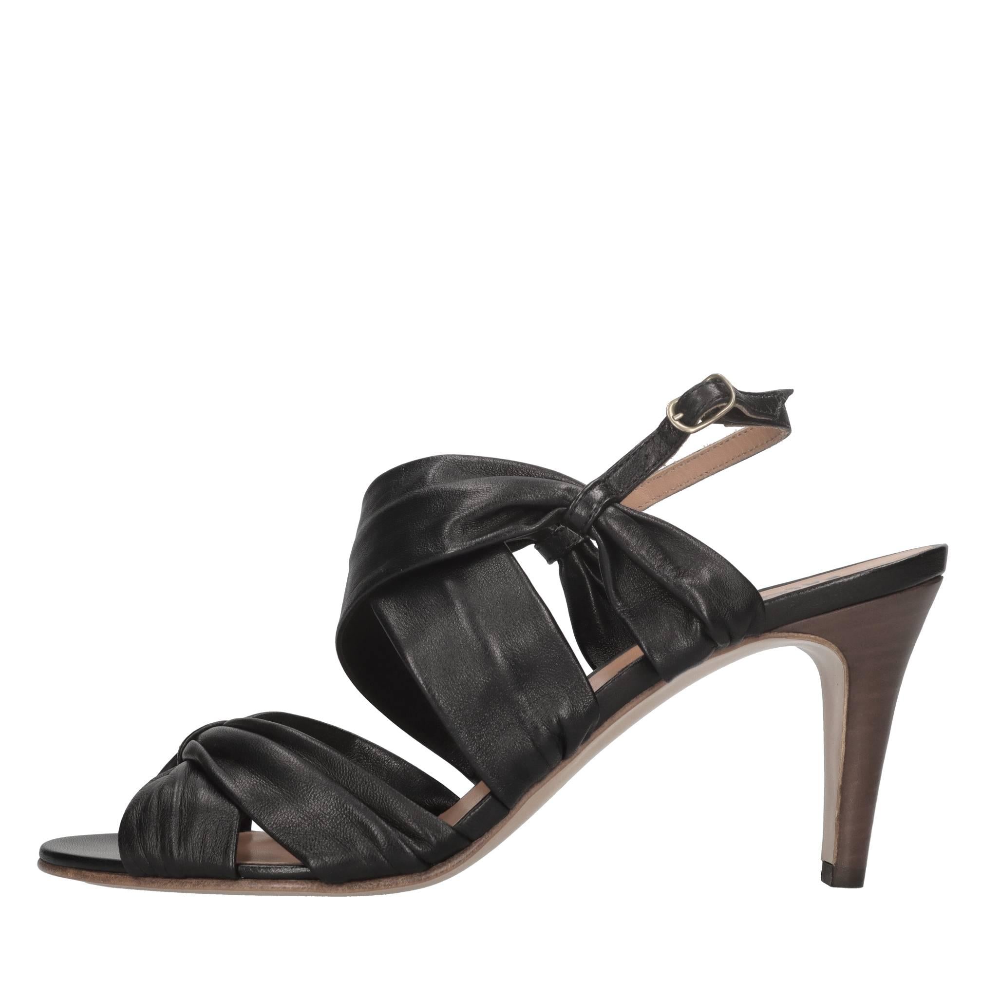 Sandali Evelyn in pelle 