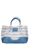LA CARRIE Stripes Bag in fabric and eco-leather