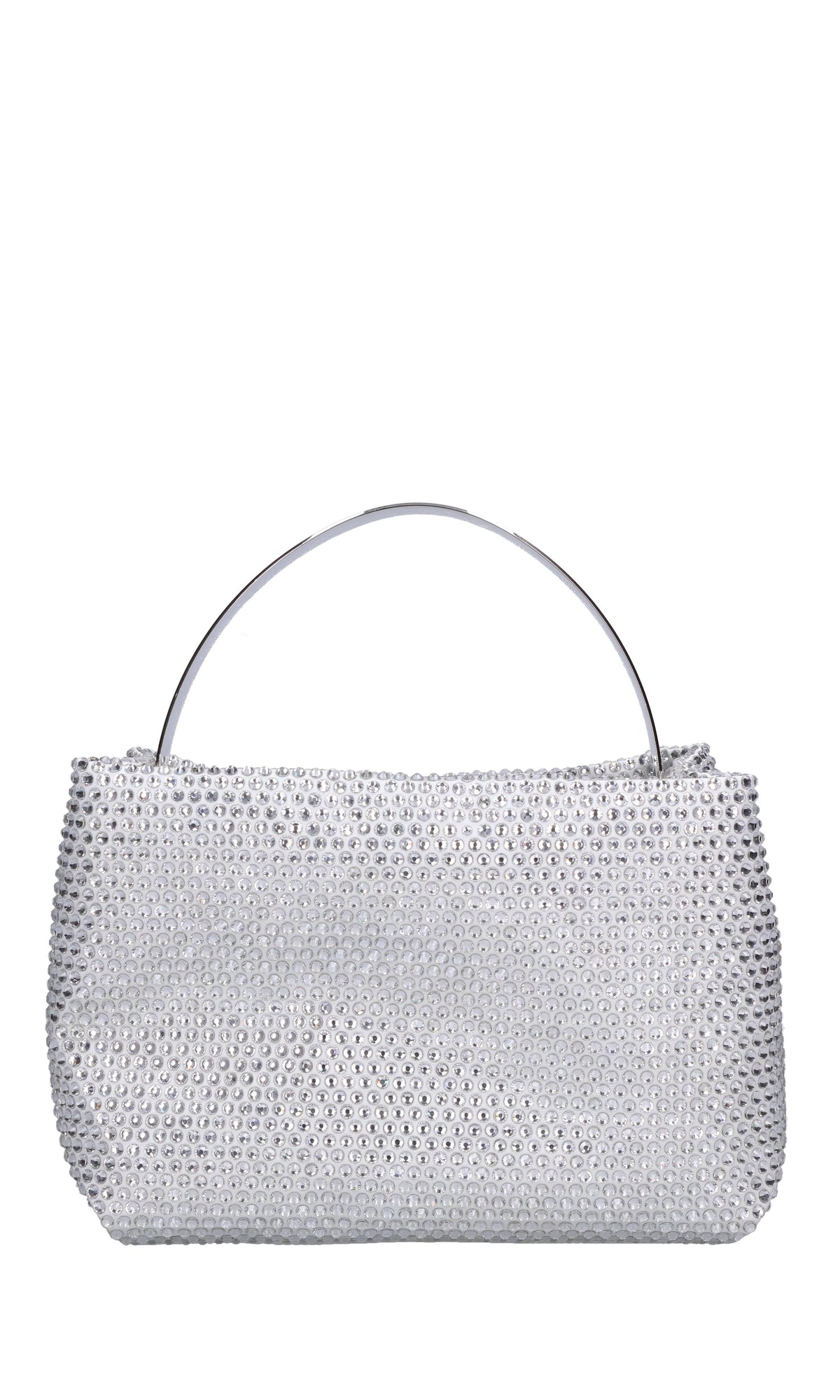 Borsa lyr satin in tessuto e strass 