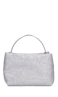 Borsa lyr satin in tessuto e strass 