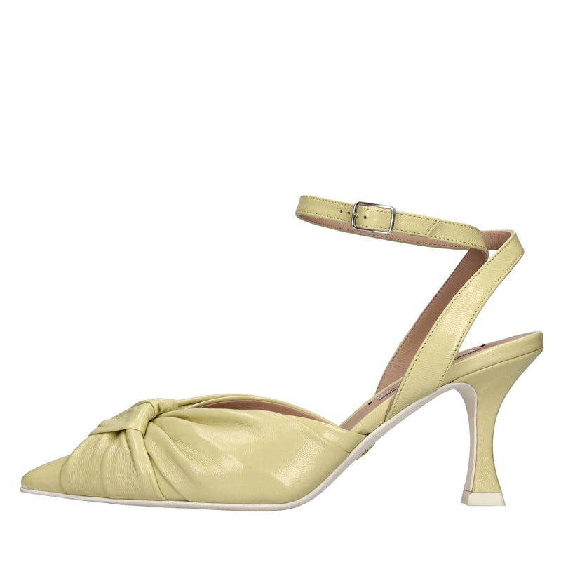 Décolleté slingback in pelle 