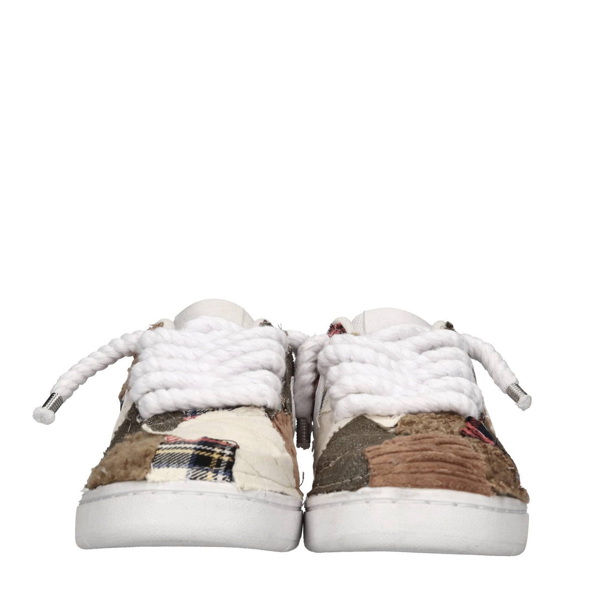 Sneakers in ecopelle e tessuto 