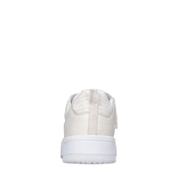 Sneakers in pelle e tessuto 