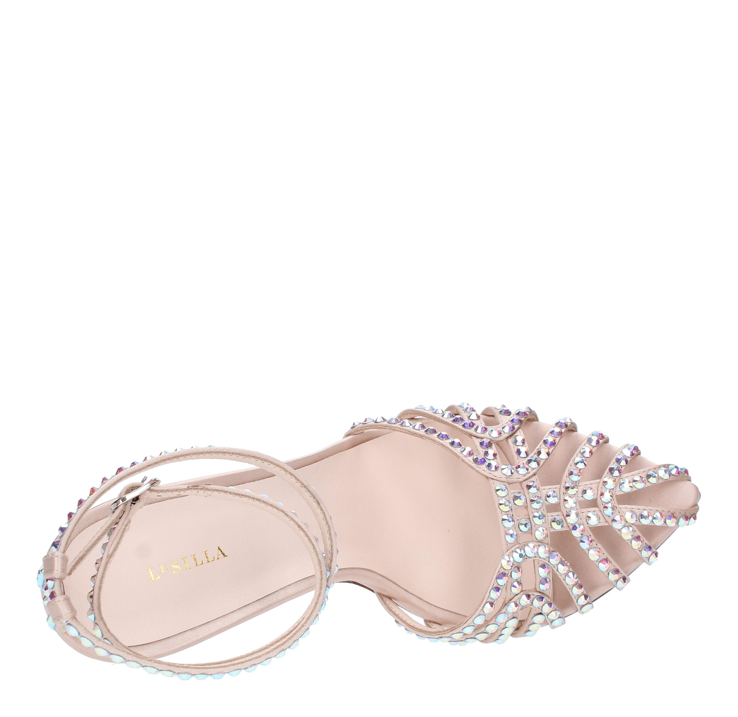 Sandali Afrodite in raso e strass 