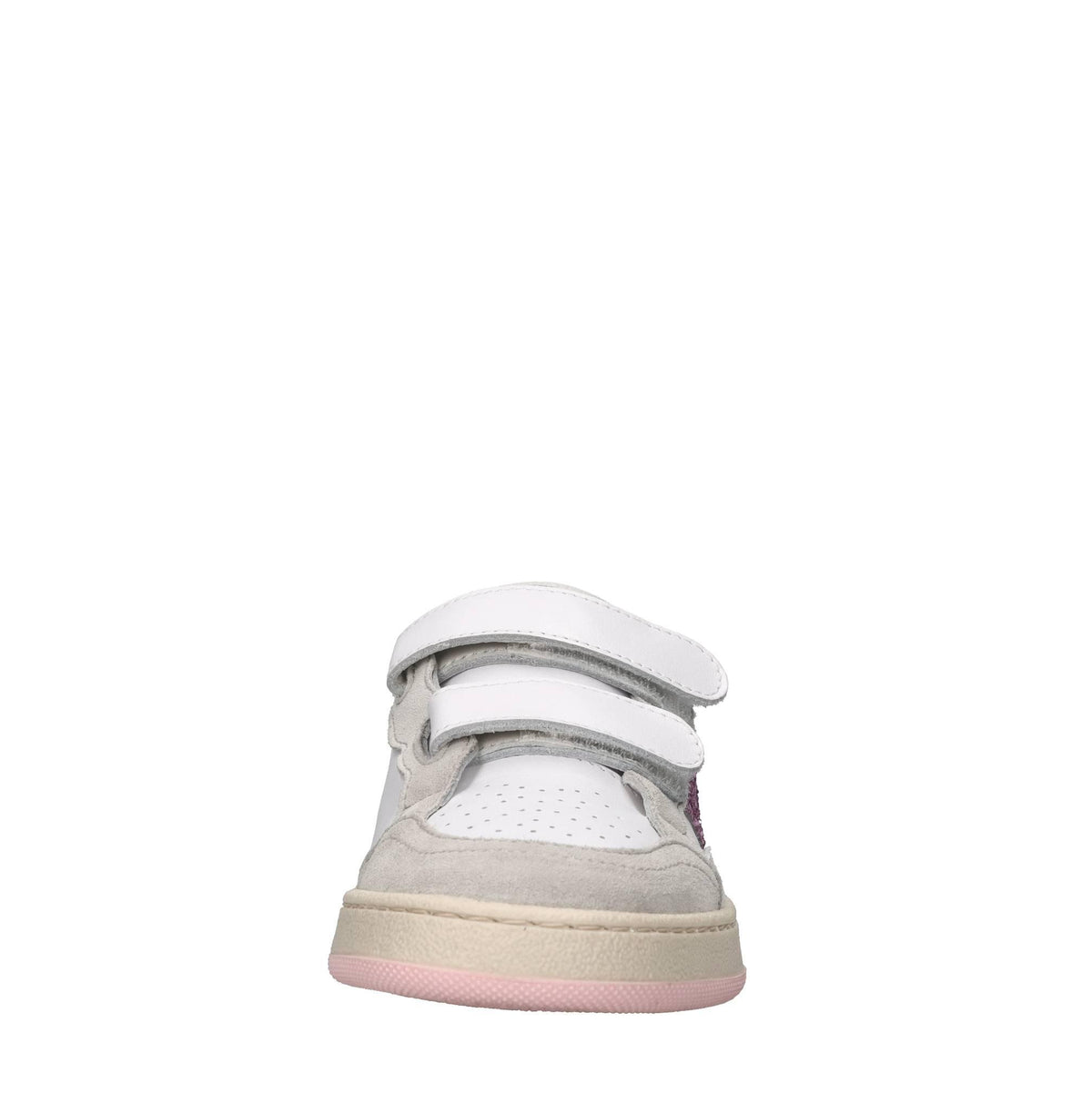 Sneakers in pelle camoscio e glitter 