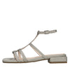 LORENZO MARI Micro-Glitter Fabric Sandals