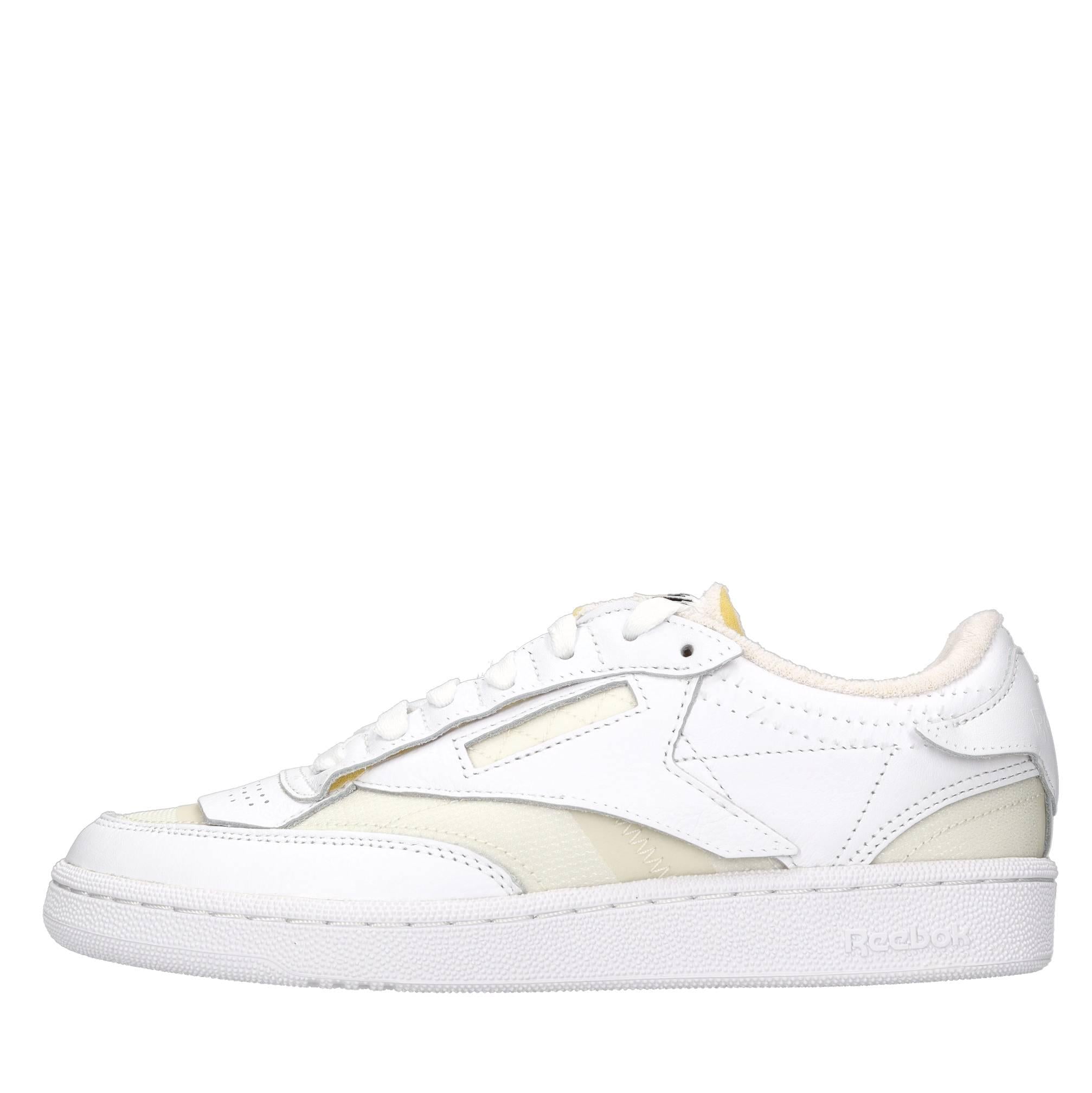 Sneakers in pelle e tessuto 