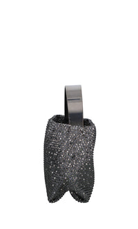 Borsa lyr satin in tessuto e strass 