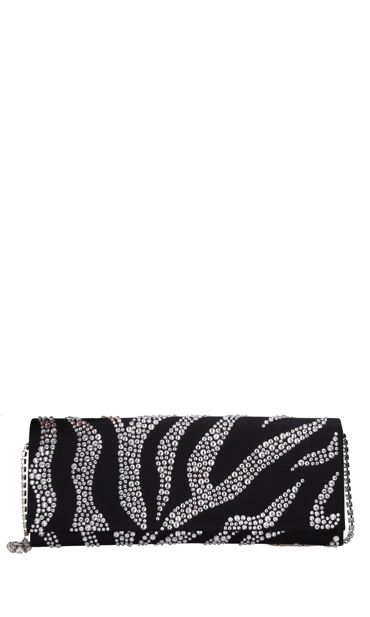 Borsa modello ENVELOPE in raso e strass 