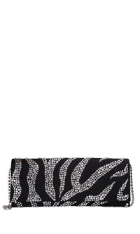 Borsa modello ENVELOPE in raso e strass 