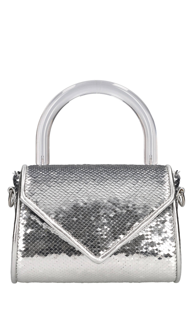 Borsa mini Cookie in tessuto e paillettes 