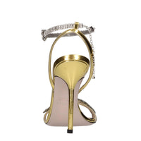 Sandali in pelle e strass 