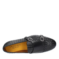 Mocassini doppia fibbia modello DU3154PANNUF195NN00  in pelle intrecciata 