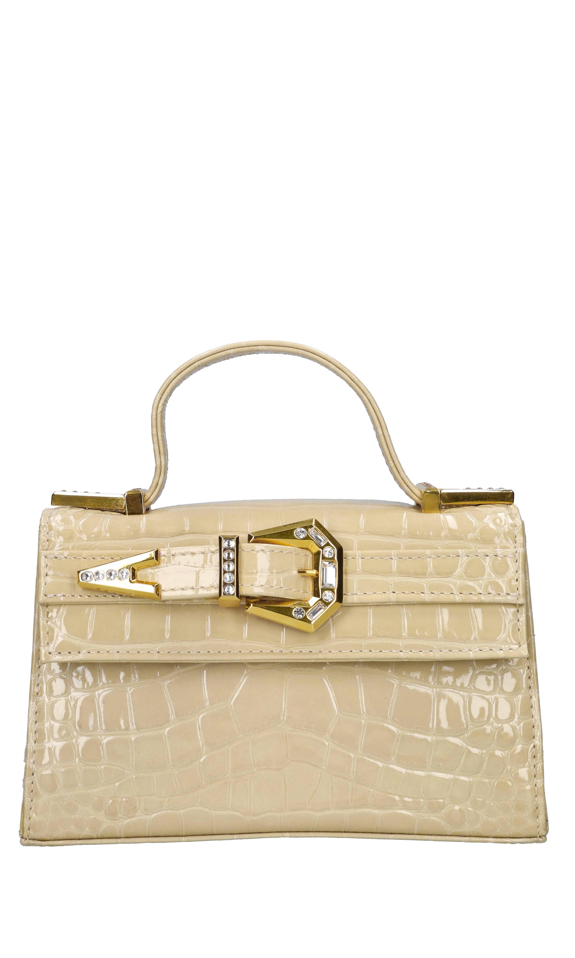 Borsa in pelle stampa cocco 