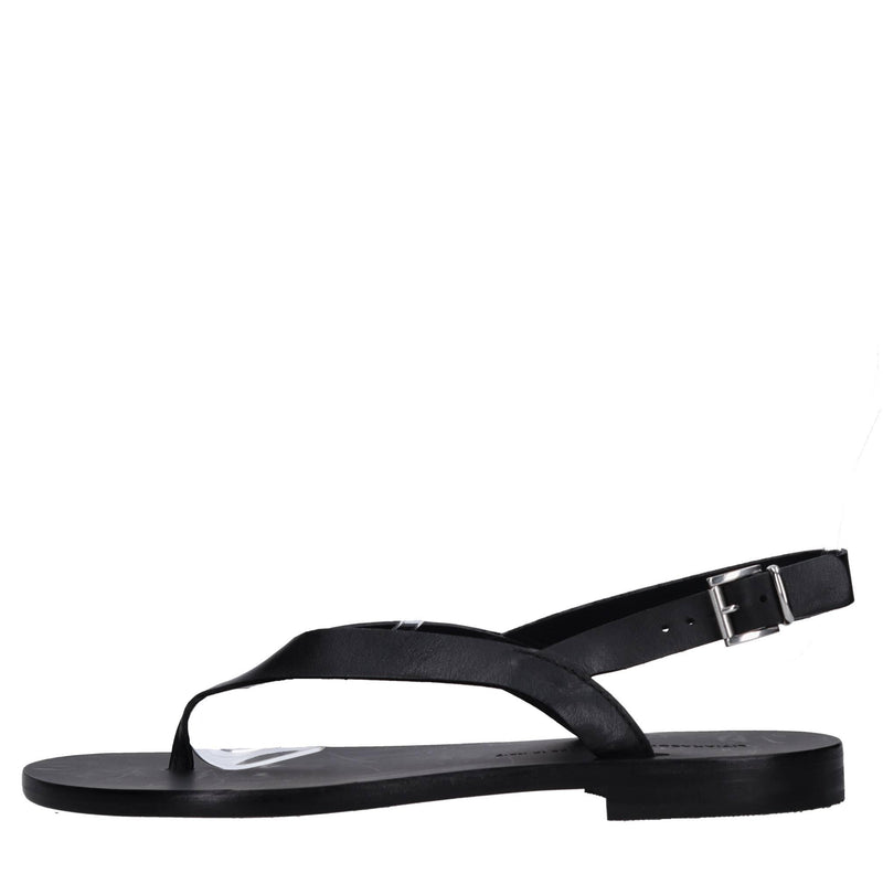 Sandali flat in pelle 
