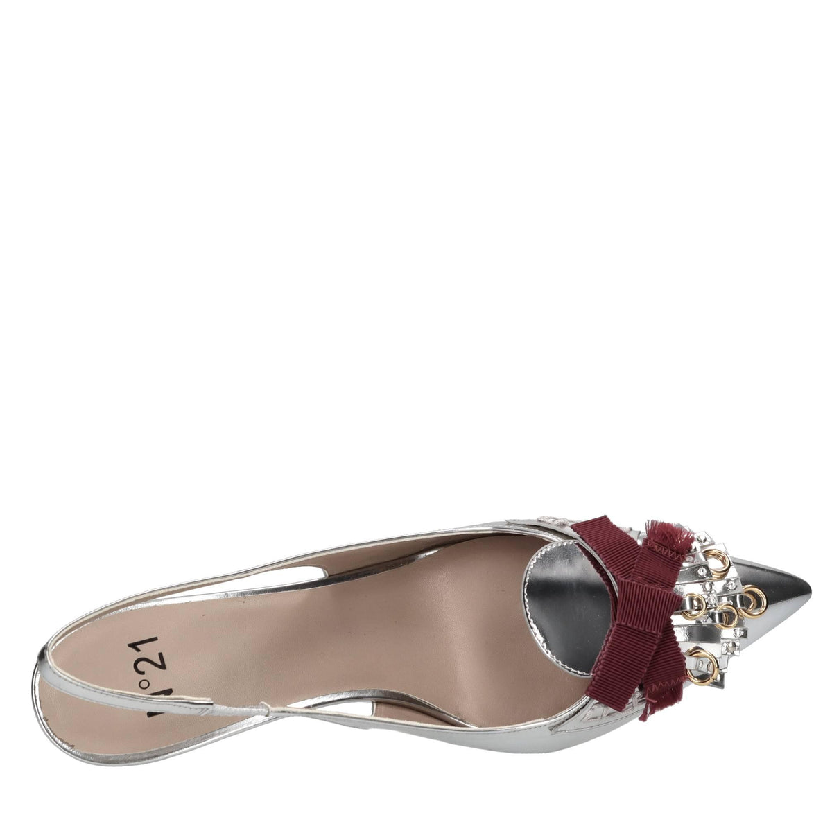 Décolleté slingback in vernice 