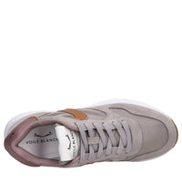 Sneakers in camoscio pelle e tessuto 