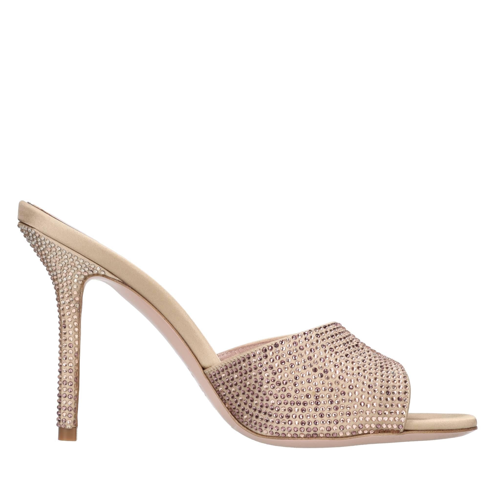 Mules modello GIGI in raso e pelle 