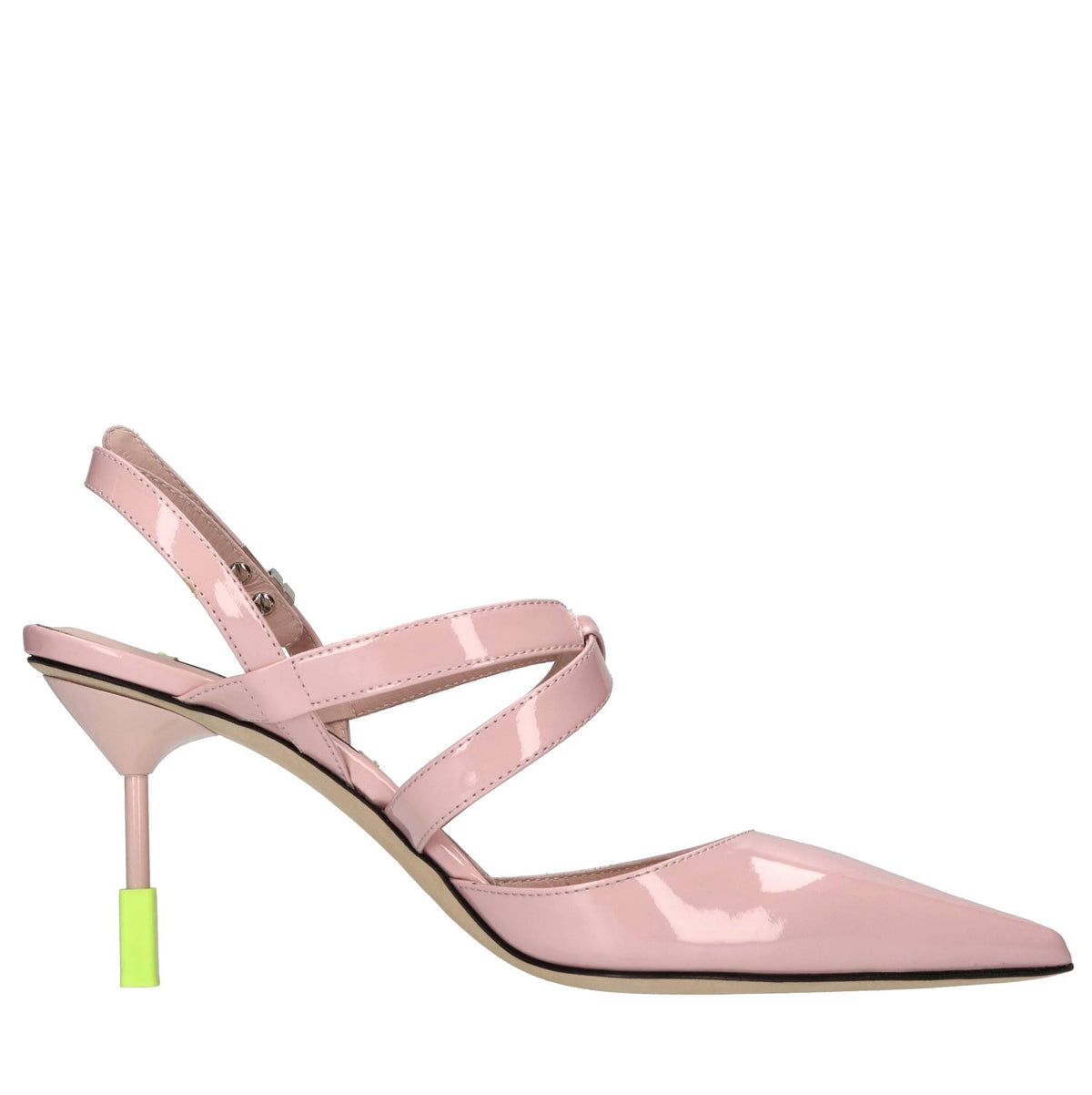 Décolleté slingback in vernice 