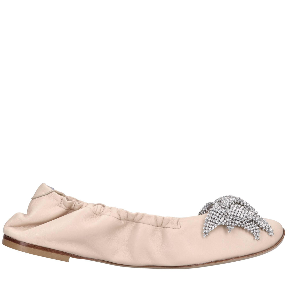Ballerine in pelle e strass 