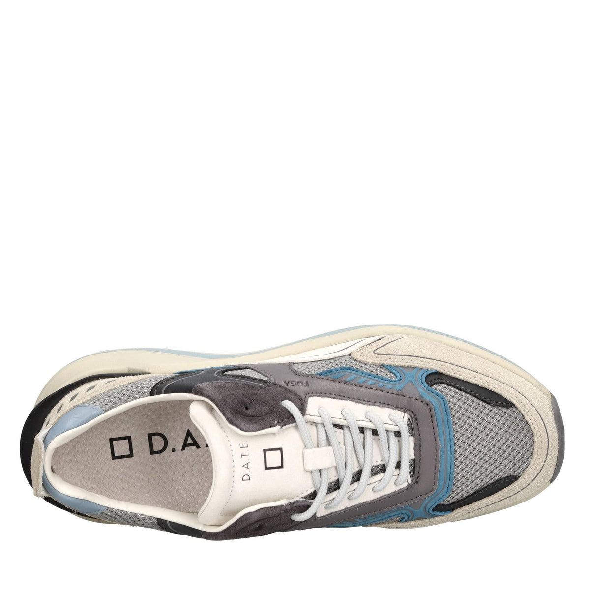 Sneakers in camoscio e tessuto 