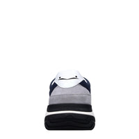 Sneakers in pelle e tessuto 