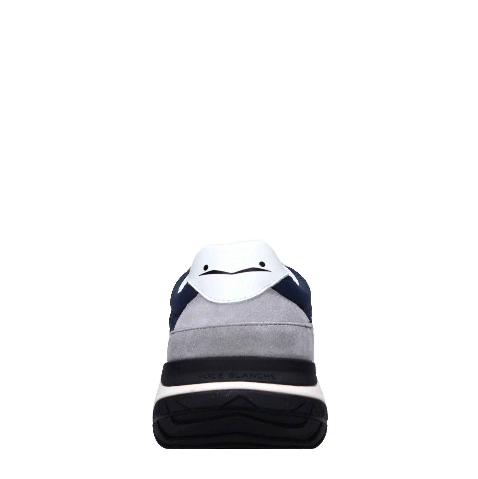 Sneakers in pelle e tessuto 