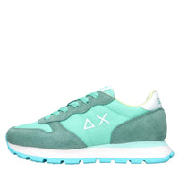 Sneakers in camoscio e tessuto 