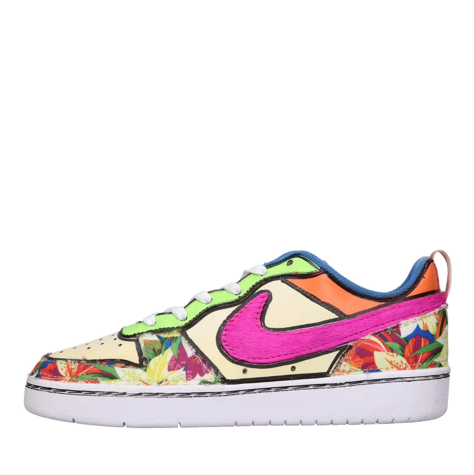 Sneakers in ecopelle e tessuto 