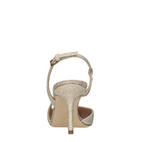 Décolleté slingback in tessuto microglitter 