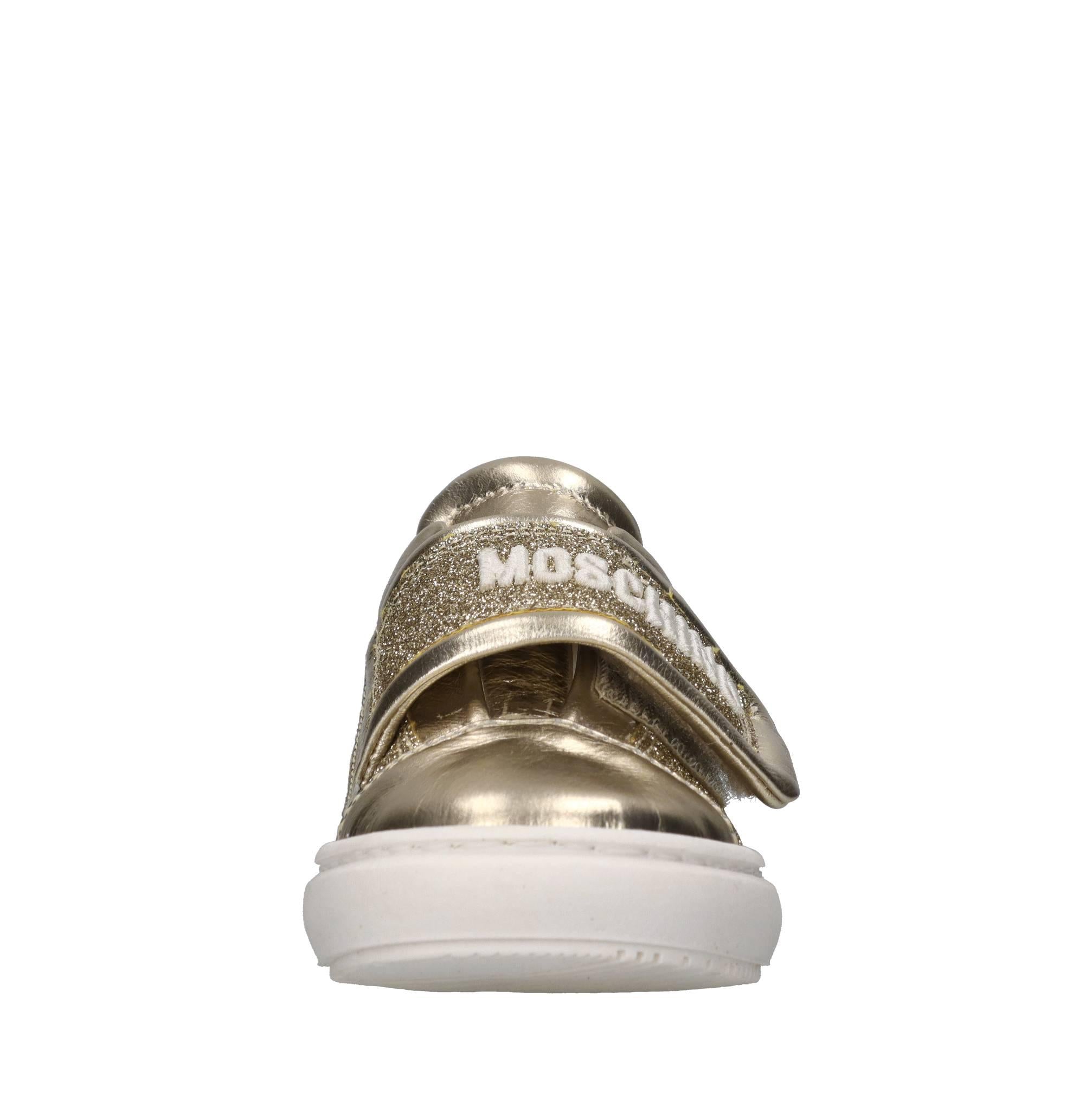 Sneakers in pelle e glitter 