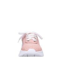 Sneakers in pelle e rafia 