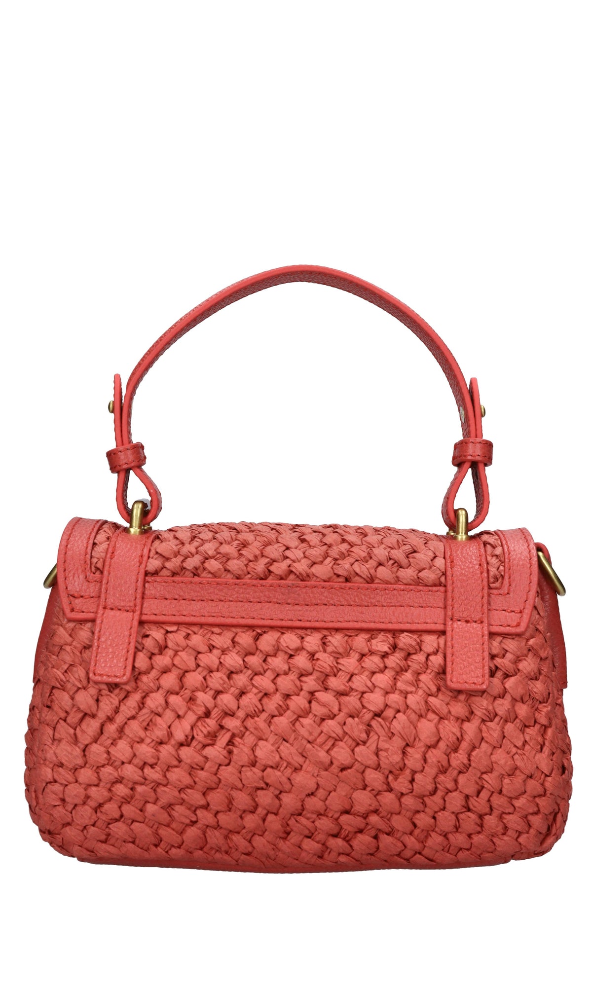 Borsa Atena in rafia e pelle 