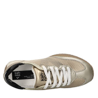 Sneakers in pelle ecopelle e tessuto 