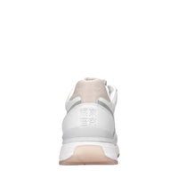 Sneakers in pelle e tessuto 