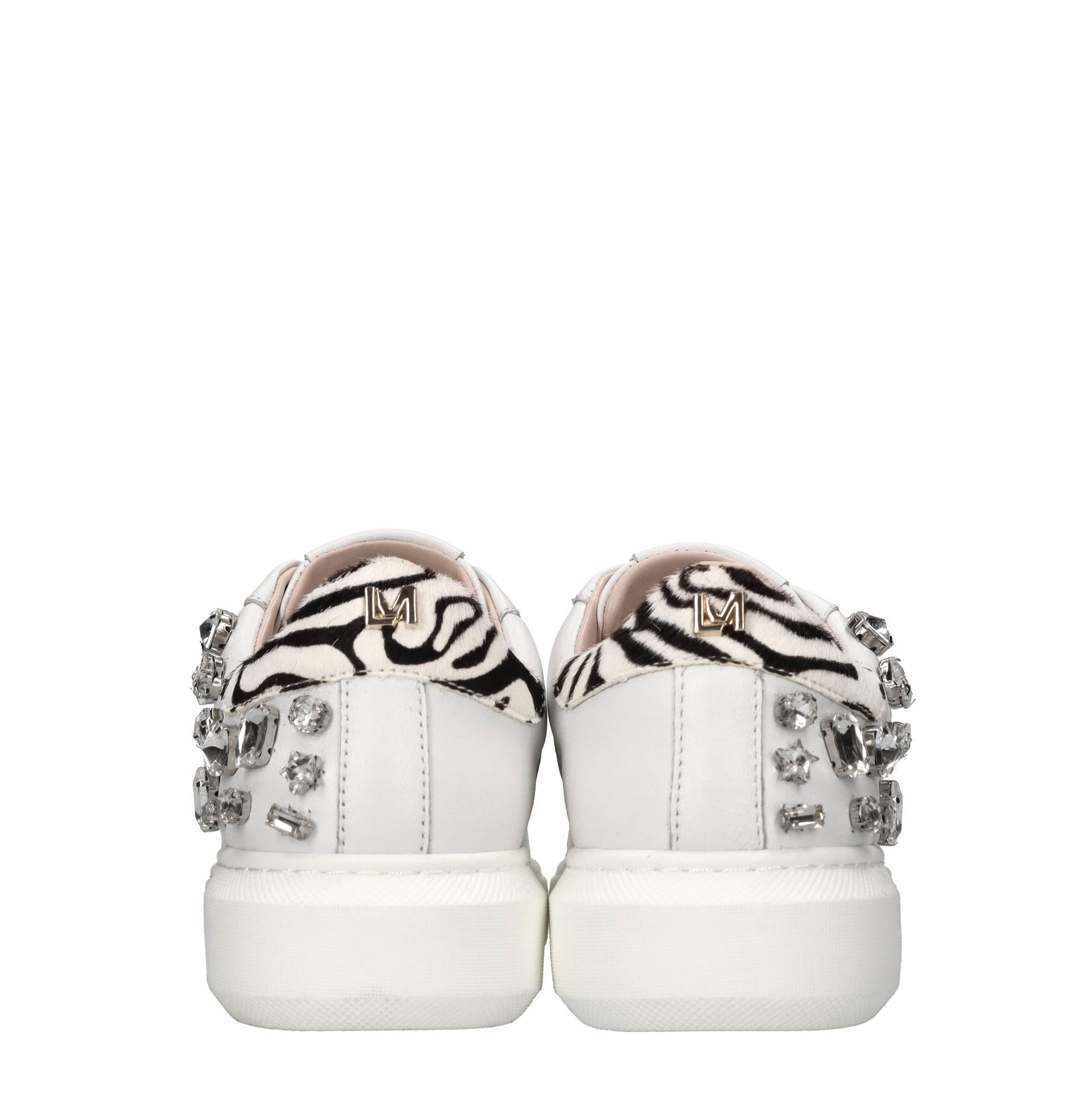 Sneakers in pelle cavallino e strass 