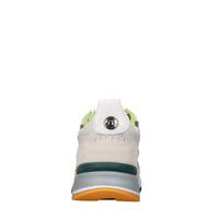 Sneakers in pelle e tessuto 