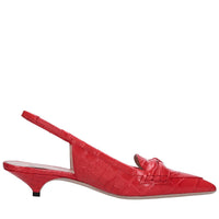 Décolleté slingback in pelle 