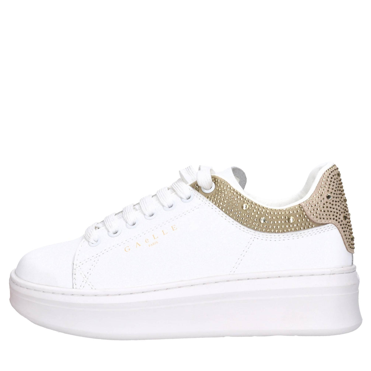 Sneakers in pelle e strass 