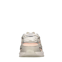 Sneakers in pelle e tessuto 