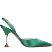 Décolleté slingback in raso 
