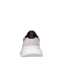 Sneakers in pelle e tessuto 