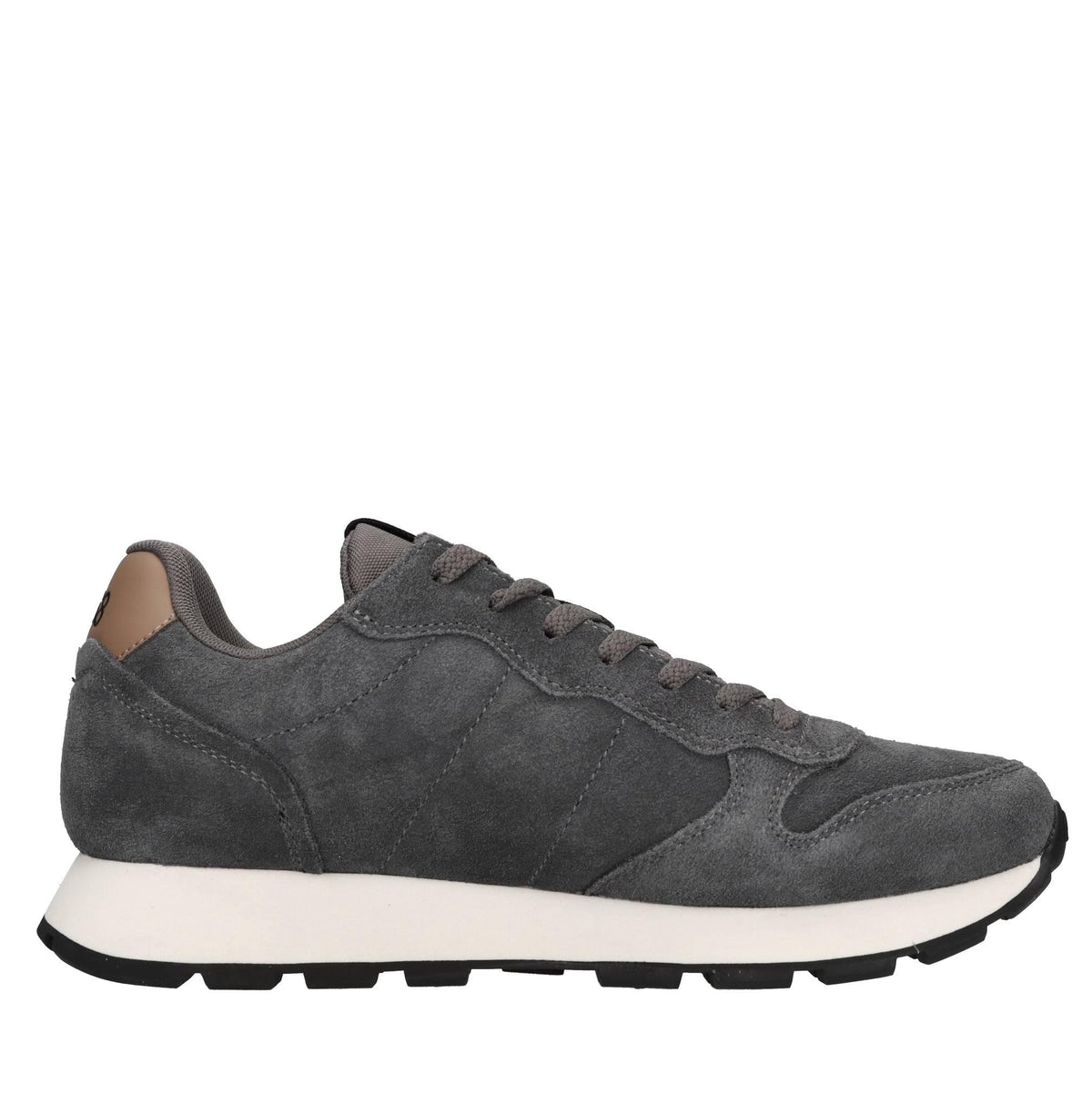 Sneakers in camoscio e tessuto 