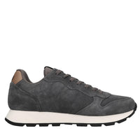 Sneakers in camoscio e tessuto 