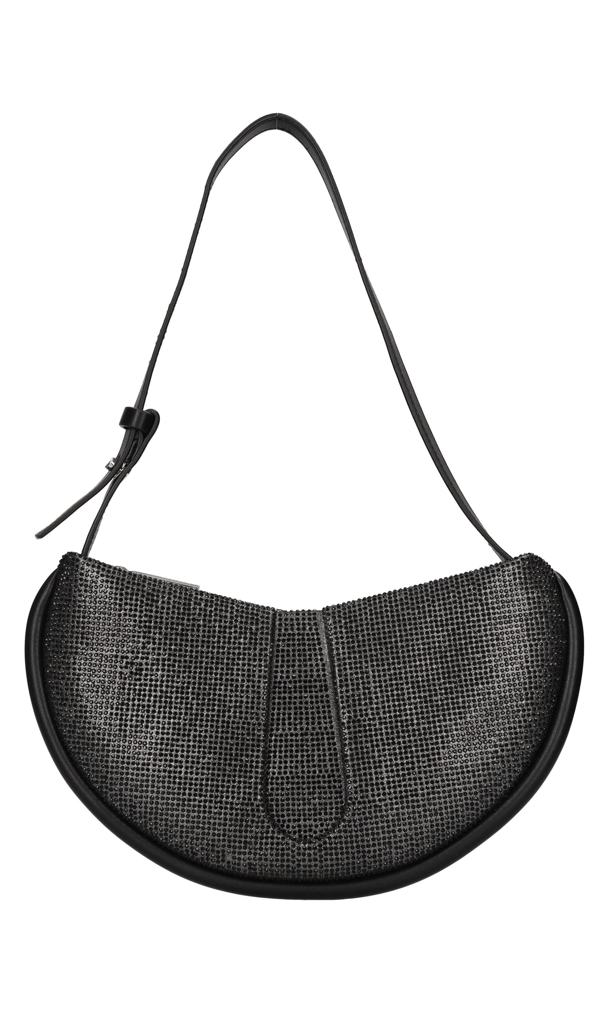 Borsa Ebe in ecopelle,tessuto e strass 