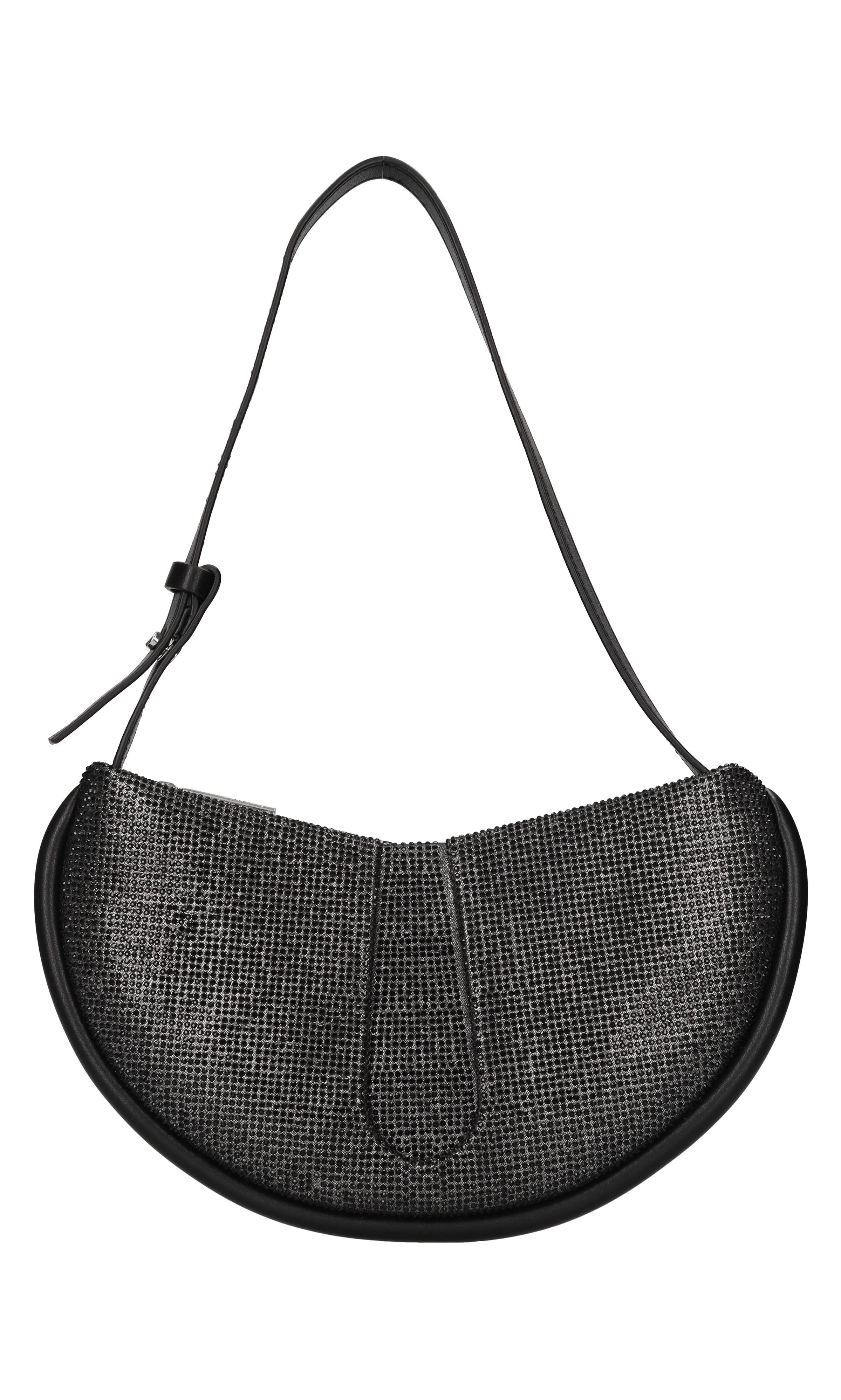Borsa Ebe in ecopelle,tessuto e strass 