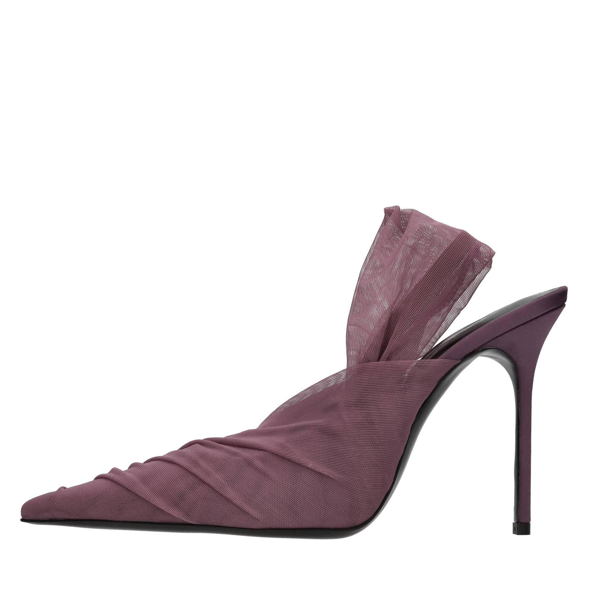 Décolleté slingback in tulle 