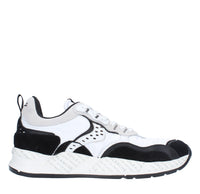 Sneakers in camoscio pelle e tessuto 