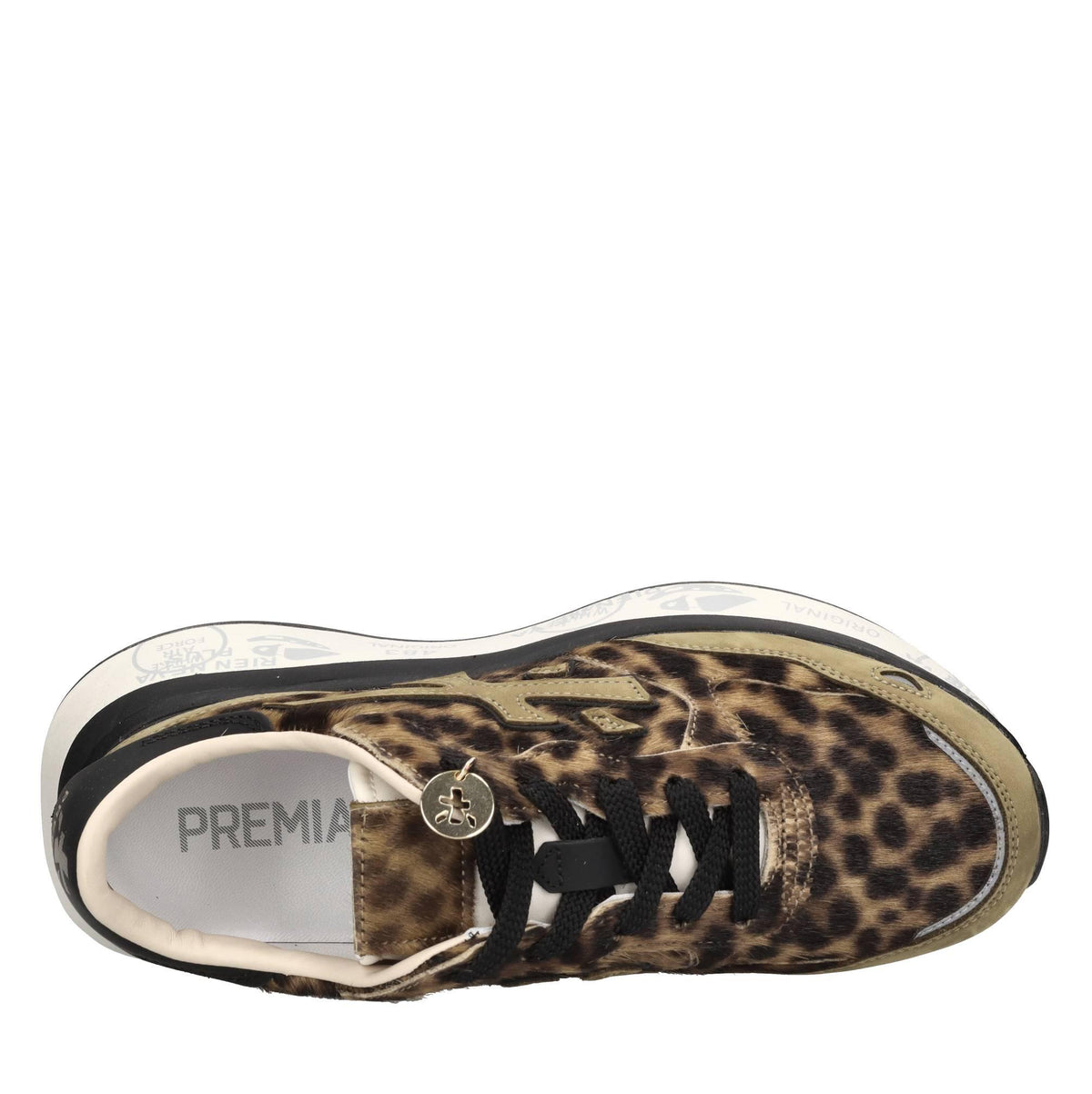 Sneakers in pelle ecopelle e tessuto 